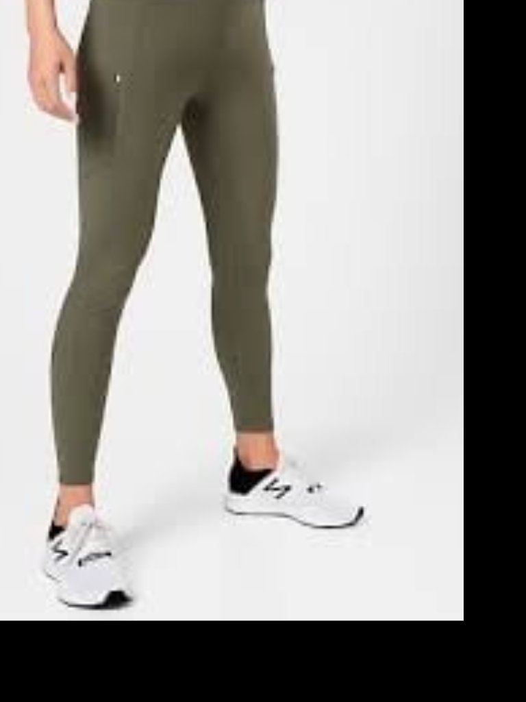 Athleta Rainier High Rise Legging High Compression Brushed Interior Green Small